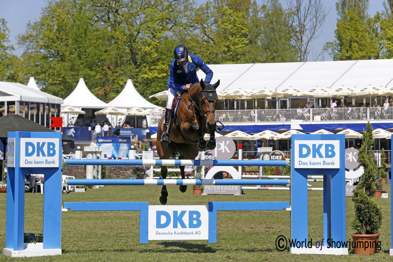 Christian Ahlmann aboard Dolocia, an 8-year-old by Verdi x Furore.