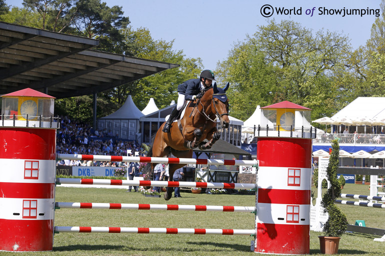 Marlon Modolo Zanotelli rode a clear in the first round with Cash del Mar Z. 