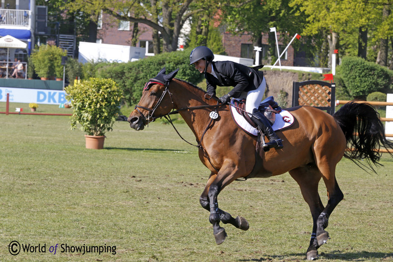 Georgina Bloomberg got eight faults in the jump-off, but looked like a winner!