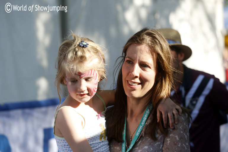 Ludger Beerbaum's wife Arundell and their daughter.