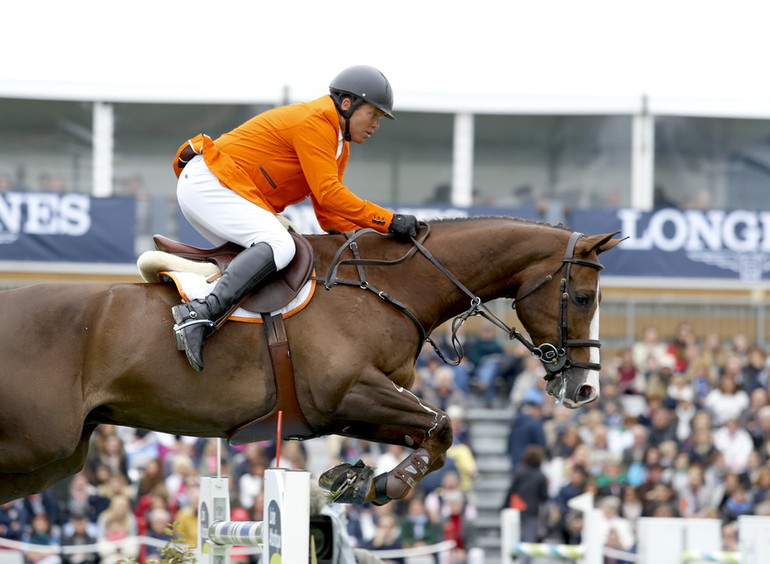 Double clear for the winning team: Wout-Jan van der Schans and Aquila SFN. Photo (c) Tiffany van Halle.