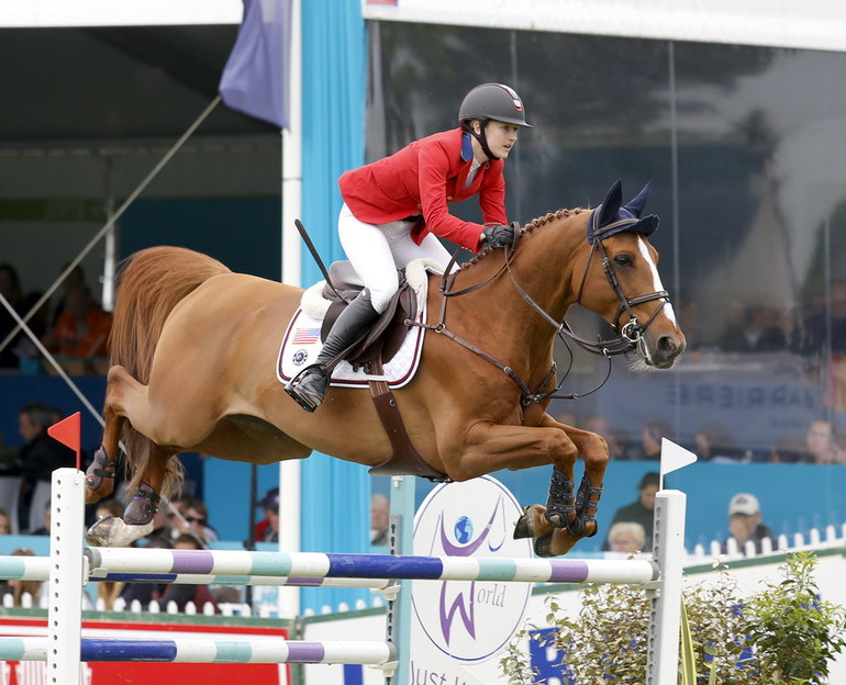 Double clear for the US team: Lucy Davis and Barron helped secure a second place. Photo (c) Tiffany van Halle.