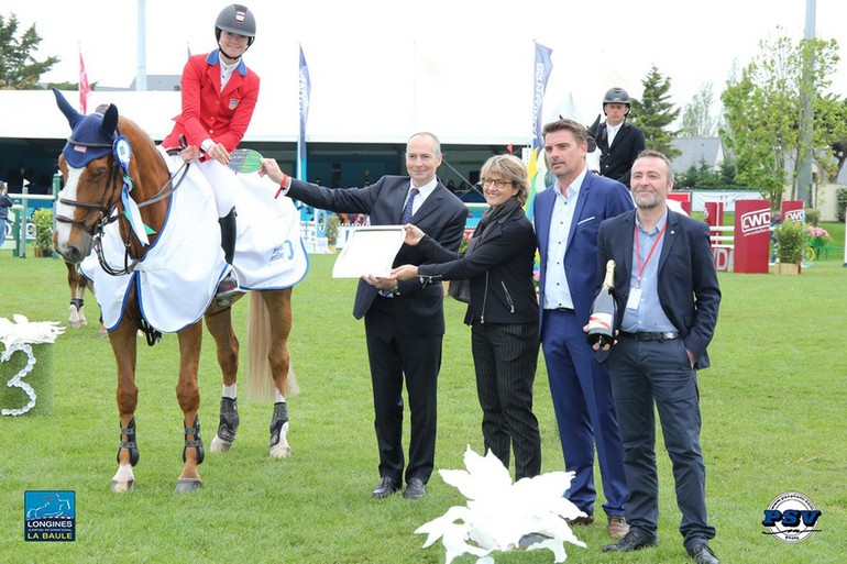 Reed Kessler and Soraya de l'Obstination won Friday's speed class in La Baule. Photo (c) PSV Morel/CSIO La Baule.