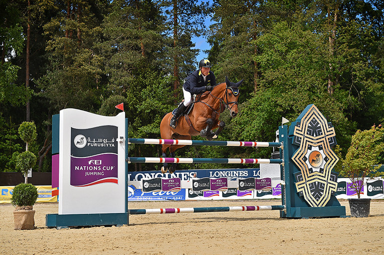 Rene Tebbel and Cooper helped clinch victory for Team Ukraine at the second leg of the Furusiyya FEI Nations Cup Europe Division 2 League in Celje. Photo (c) FEI/Sibil Slejko.