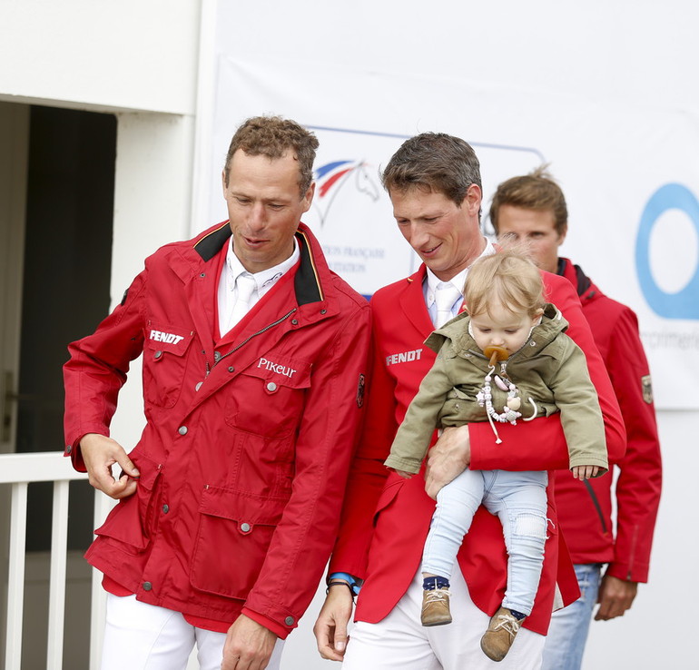 Daniel Deusser, his daughter Stella and Christian Ahlmann. Photo (c) Tiffany van Halle.