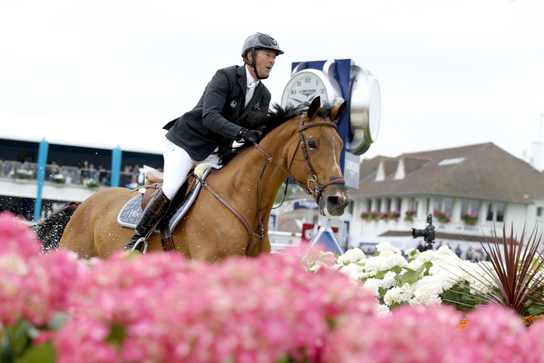 Patrice Delaveau and Ornella Mail HDC won the La Baule Derby for a second time. Photo (c) Tiffany van Halle. 