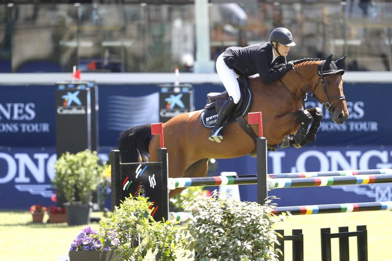 Laura Renwick on MHS Washington won the opening five-star class in Madrid. Photo (c) Stefano Grasso/LGCT.