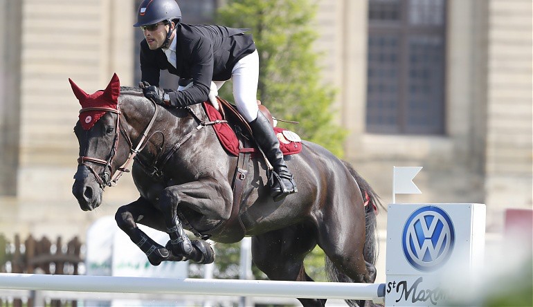 Daniel Bluman and Believe won the opening CSI5* 1.45 speed class in Chantilly. Photo (c) Stefano Grasso/LGCT.