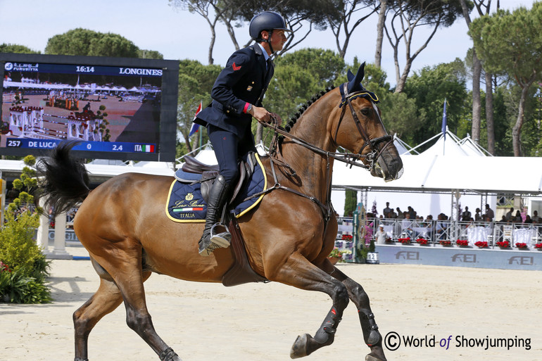 Lorenzo de Luca on Jos Lansink's former ride Ensor de Litrange LXII.