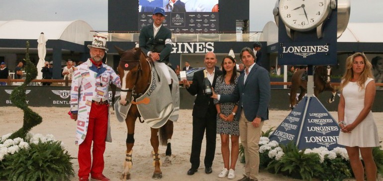 Simon Delestre and Chesall Zimequest won Thursday's feature class in St. Tropez. Photo (c) Nicola Serafini/LAOHS.