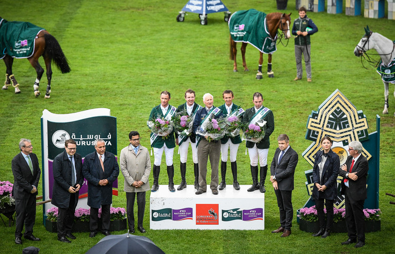 The Irish team won the Furusiyya FEI Nations Cup in St. Gallen. Photo (c) Katja Stuppia/FEI.