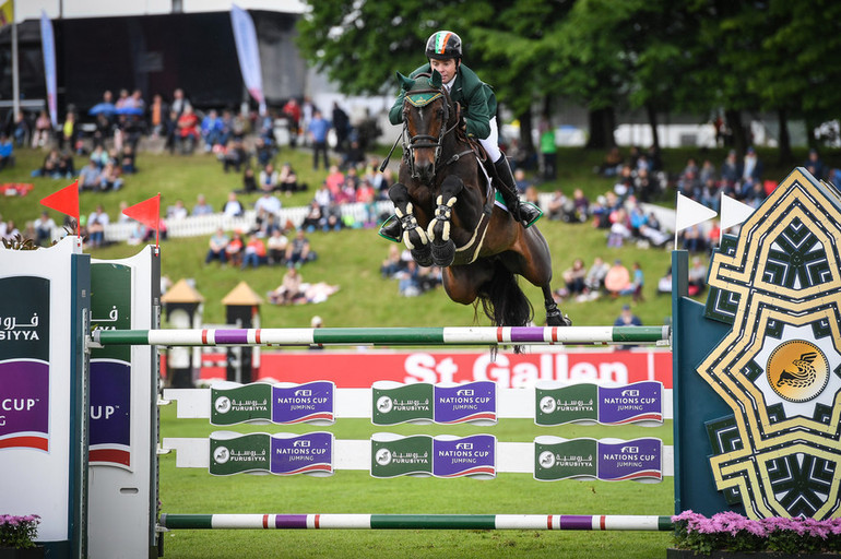 Cian O'Connor helped Ireland to the win with a clear round in the second part of the competition. 