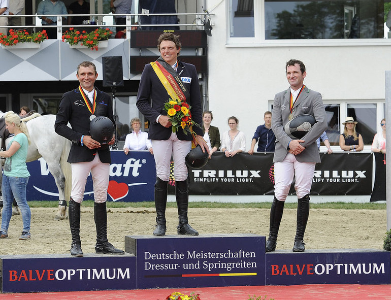 The top three at the German Championship - Andreas Kreuzer, Christian Hess and Philipp Weishaupt. Photo (c) Holger Schupp/Dietmar Reker. 