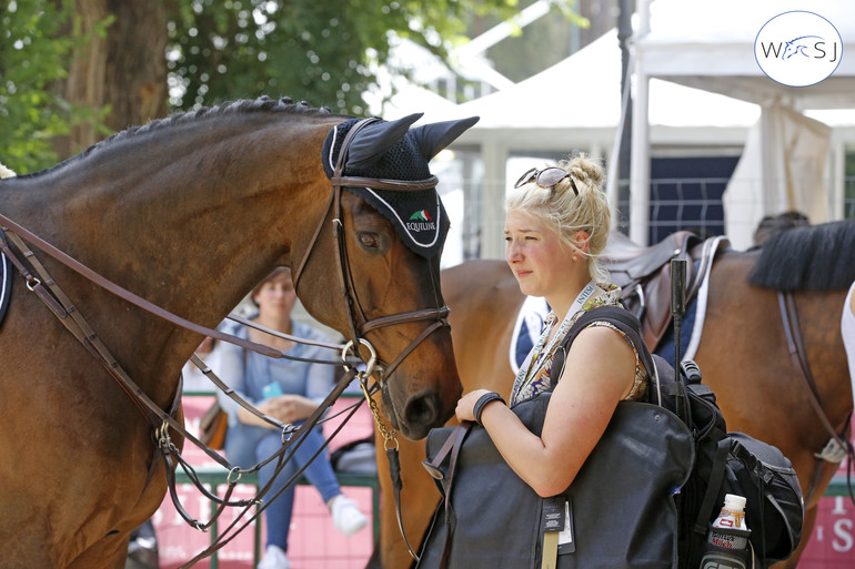 Julia Harsch works for Niklas Krieg and is taking care of his horses. Among them the beautiful Ayers Rock. 