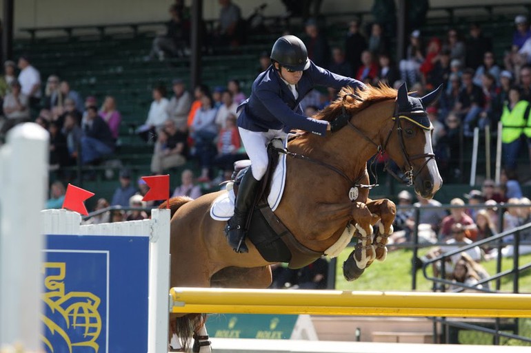 Conor Swail aboard Martha Louise in the RBC Grand Prix, presented by ROLEX. Photo (c) Spruce Meadows Media Services.