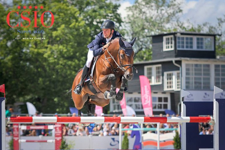 Patrick Stühlmeyer and Lacan en route to victory in Sopot. Photo (c) CSIO Sopot Monika Chrzan.