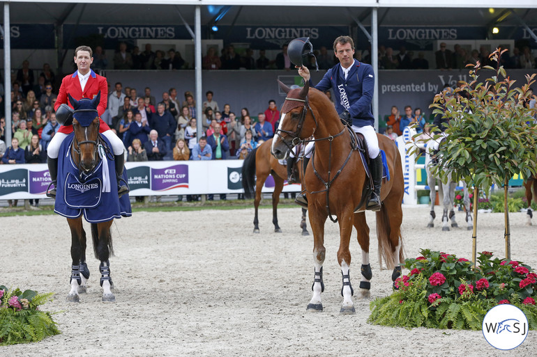 Something so unusual as two riders on the exact same time: McLain Ward and Harrie Smolders had to share the 3rd place. 