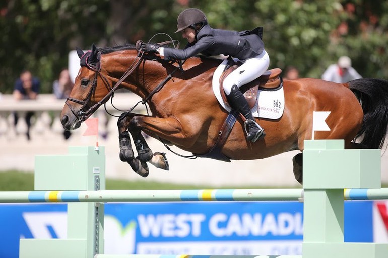 Lucy Deslauriers with Hester. Photo (c) Spruce Meadows Media Services.