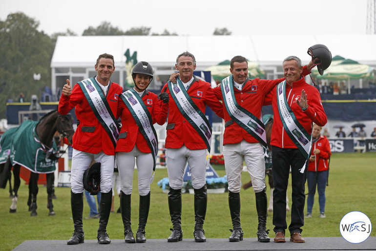 The Swiss team won the Furusiyya FEI Nations Cup in Falsterbo. Photo (c) Jenny Abrahamsson.