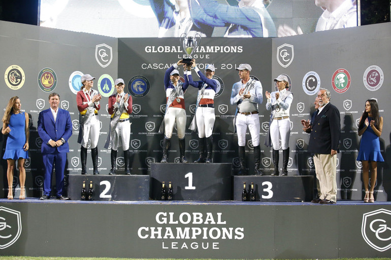 The GCL podium in Cascais. Photo (c) Stefano Grasso/GCL.