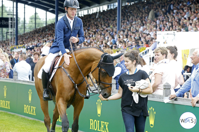 Ursula XII was back in top form to take second place in the Grand Prix. The now 15-year-old mare has been out with injuries since 2014, but is finally back were she should be. And what an impressive Rolex Grand Prix record for Scott Brash - once again being placed among the very best!