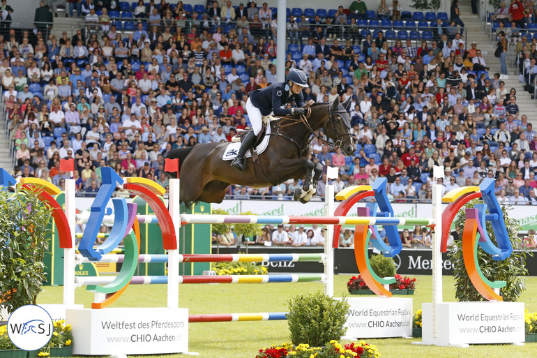 It was Aachen debut for Jonna Ekberg and together with Air Pia V Z she did a really good first round inside the time allowed. Unfortunately 8 faults towards the end of the course placed them as number 20.  