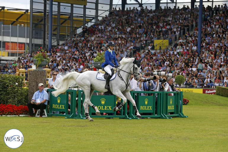 9th place for Judy-Ann Melchior and As Cold As Ice Z after 5 faults in the first round and a clear second round. 