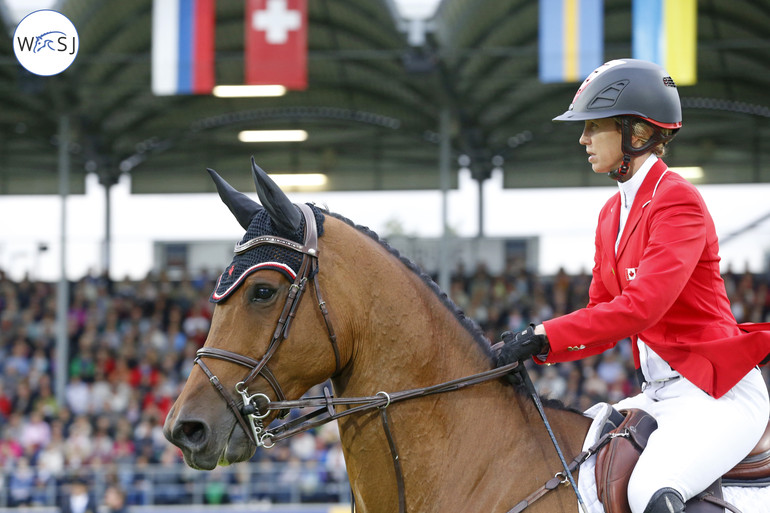 Amy Millar did her Aachen debut with Heros, ending up with 8-4 faults for Canada. 