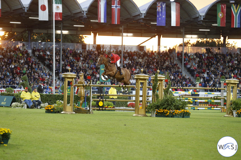 McLain Ward and Rothchild did a beautiful clear first round, but had some unexpected poles down in round two.