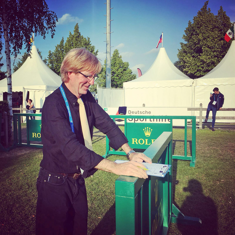 Nigel King while working at CHIO Aachen. 