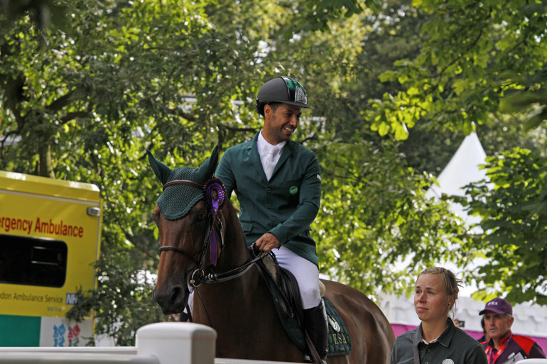 All smiles for Kamal Bahamdan, being on the Saudi Arabian team that took the bronze medal.