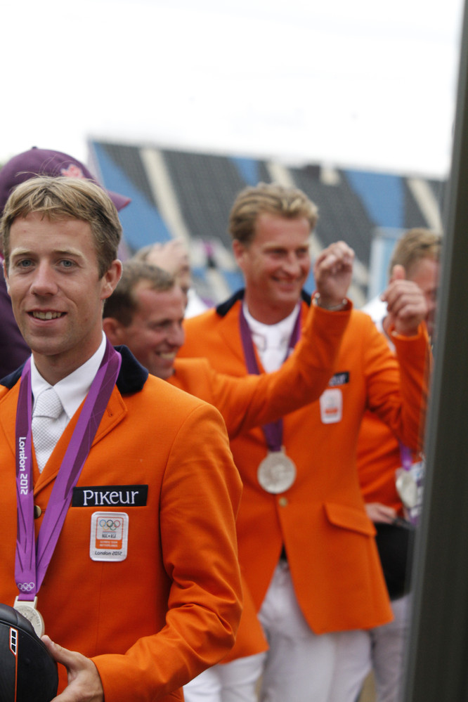 Happy Dutch boys! Maikel van der Vleuten, Gerco Schröder and Marc Houtzager.