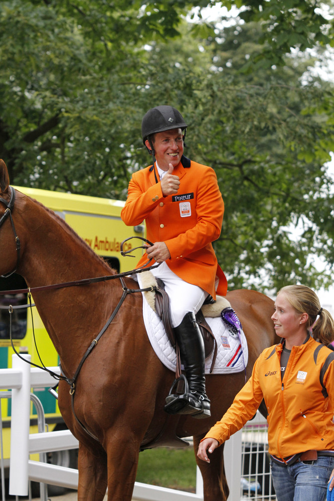 Gerco Schröder and London took the individual silver medal. London went on to be sold at an online auction in 2014, but thanks to new sponsors Gerco got to keep the ride and the two were kept together for yet another Olympics.