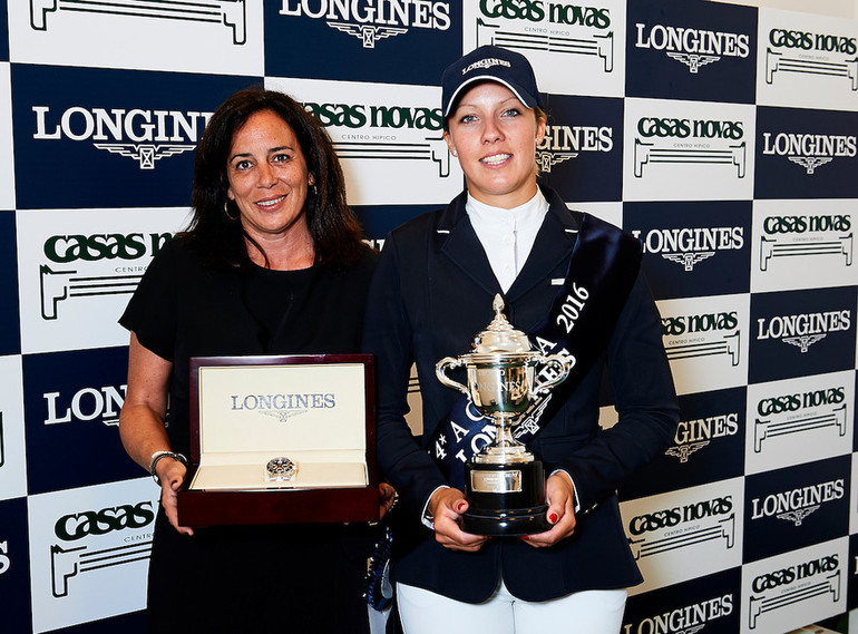 Gudrun Patteet won the Longines Trophy in La Coruna. Photo (c) Photo by Manuel Queimadelos.