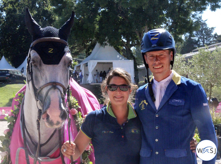 Christian Ahlmann, Caroline Martin and Cornado II. Photo (c) World of Showjumping.