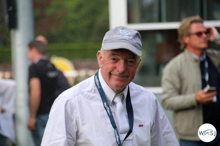 A little smile from birthday boy John Whitaker. Photo (c) World of Showjumping.