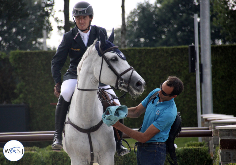 Final touches for Team Wathelet. Photo (c) World of Showjumping.