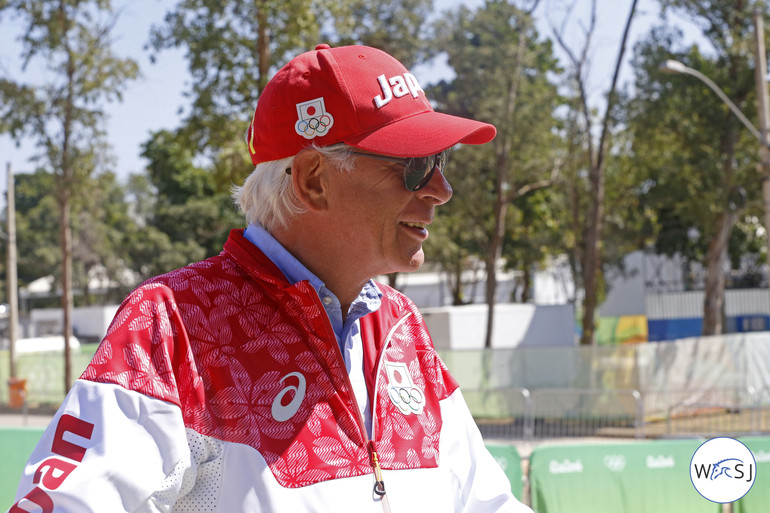 Paul Schockemöhle is involved in the show jumping Olympics in many ways - he is there to help the Japaniese team, he owns the Ukraine horses (together with their riders) and he is the breeder of other horses competing. 