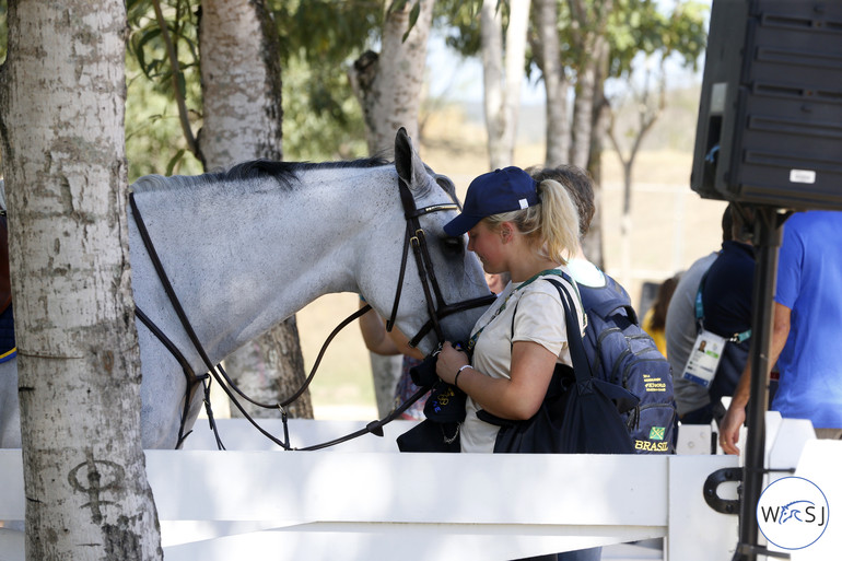 A moment for Natalie Jansson and Malin Baryard-Johnsson's Cue Channa. 