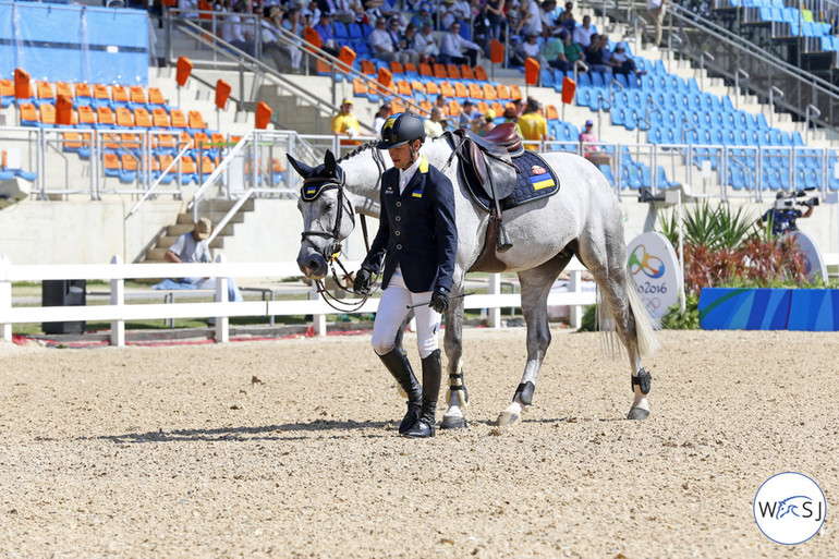 One of the surprise exits came from Cassio Rivetti (UKR) and Fine Fleur du Marais, after the rider fell off in the combination at 11a and b. Rivetti was not alone though; six more riders were eliminated during Sunday's first round. 