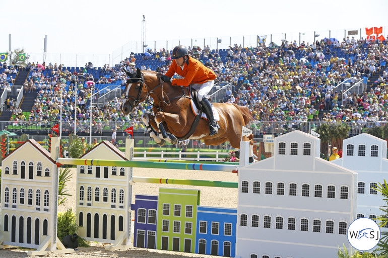 Harrie Smolders and Emerald jumped their second clear round at the Olympic Games, and helped to get the Dutch team into a tied lead in Rio. Photo (c) Jenny Abrahamsson