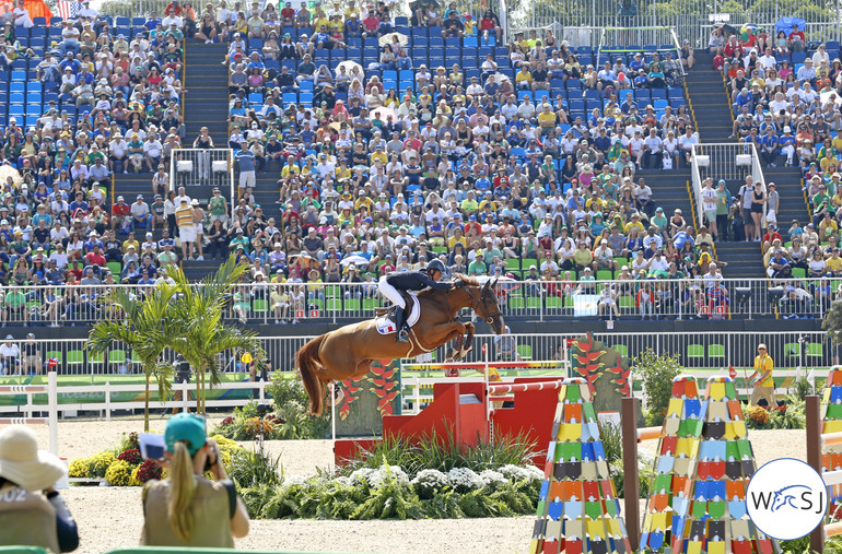 Coming from behind is France; they bounced back today after a rough start with Penelope Leprevost and Flora de Mariposa posting one of their clears.