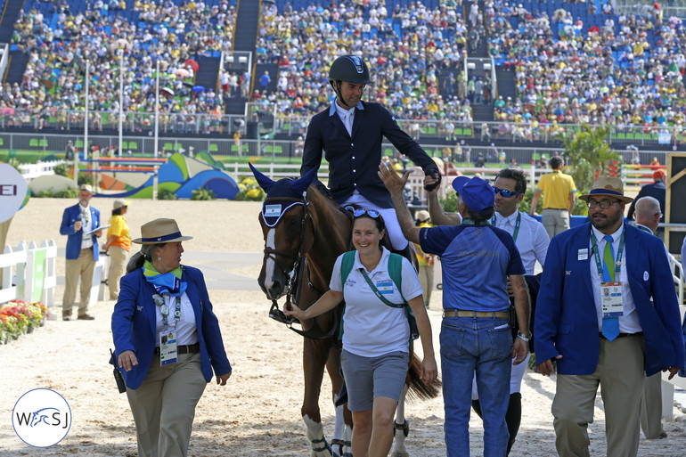 Another one that was happy after only a time penalty in the first round of the team competition was Argentina's Ramiro Quintana with Appy Cara. 