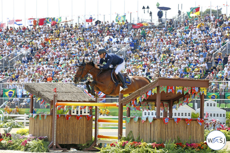Peder Fredricson (SWE) and All In did not have one rail down in Rio, went triple clear today and claimed silver.