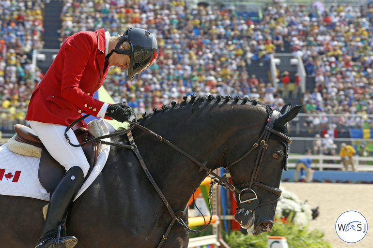 The face of disappointment for Tiffany Foster on Tripple X III after having the very last fence down on the difficult final line during the first round.