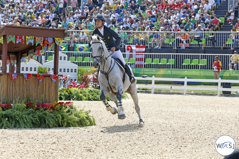 Carlo with his ears pricked as always! He jumped an amazing clear in the first round with Sergio Alvarez Moya. 