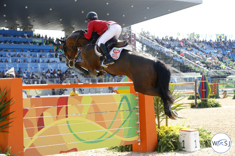 5th place for Kent Farrington and Voyeur - here jumping the first fence of the second round, which was huge!