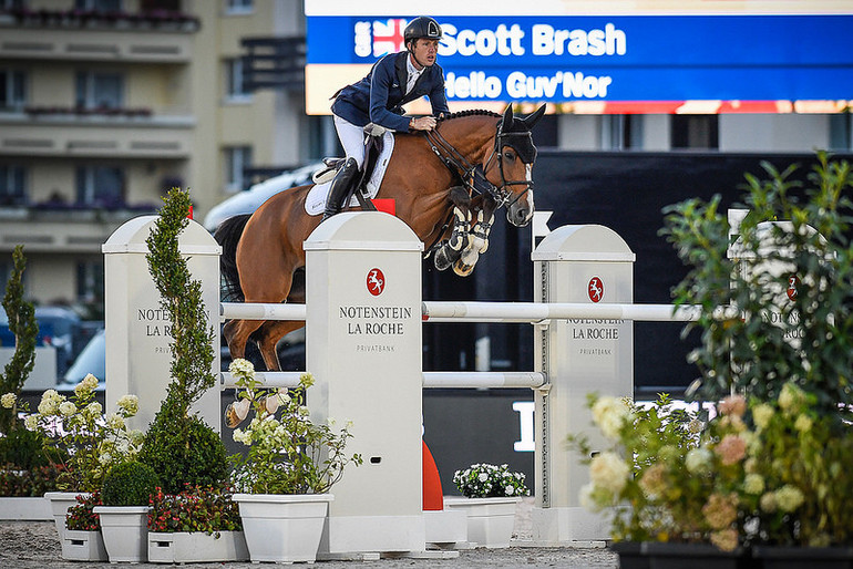 Scott Brash was the best in Thursday's feature class in St. Moritz. Photo (c) CSI St. Moritz.