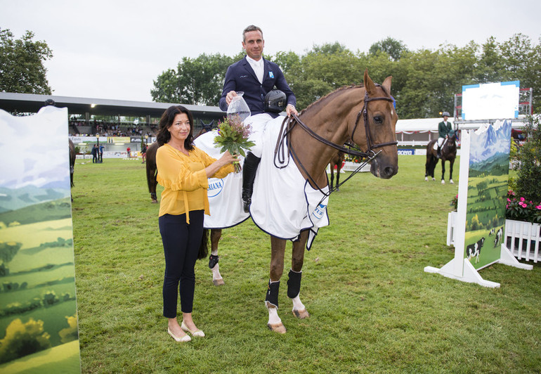 Julien Epaillard won the 1.45 speed class in Gijon on Friday. Photo (c) CSIO Gijon.