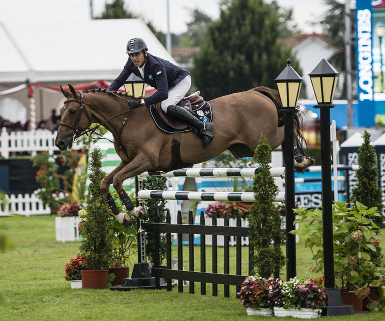 He did it again: Julien Epaillard won Saturday's Speed Final in Gijon. Photo (c) CSIO Gijon.